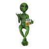 Beer Drinking Alien Statue Resin Novelty Collectible Funny Desktop Decoration For Adults Desk Bedroom Garden Outdoor Shelf Decor