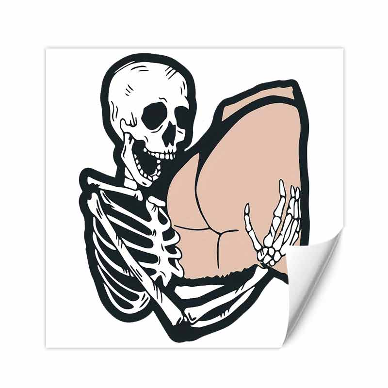 

Funny skeleton holding his hips Car Sticker Vinyl Decal Waterproof Rear Window Motorcycle Camper Laptop Decoration SH1037 10cm(3.94 inch)