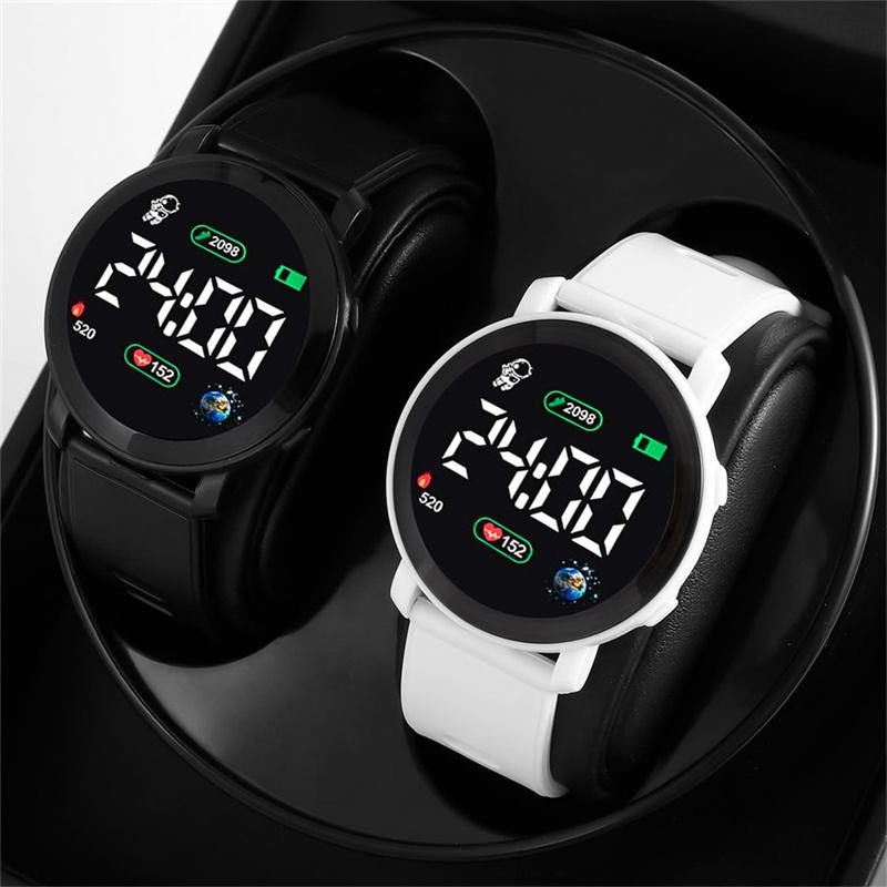 

Couple Watches LED Digital Watch for Men Women Sports Army Military Silicone Watch Electronic Clock Hodinky Reloj Hombre чорний