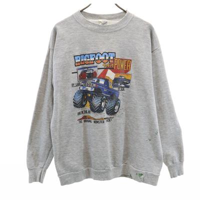 Steinwurtzel 90s Made In USA Old Monster Truck Long Sleeve Sweat Trainer Men's Used