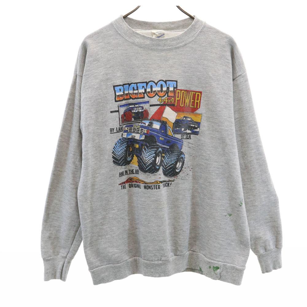 Steinwurtzel 90s Made in USA Old Monster Truck Long sleeve sweat trainer Men's Used