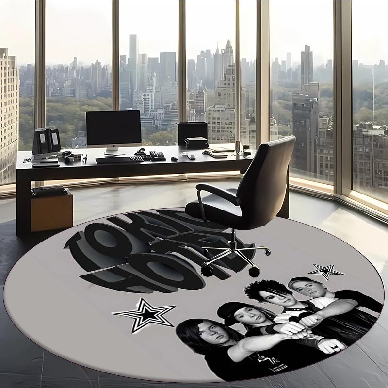 Tokio Hotel (1) Round Office Rug Decorative Floor Rug for Office Bedroom Living Room and Home Space