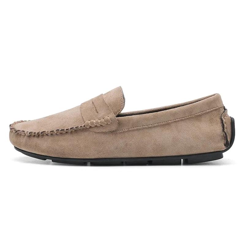 High Quality Men's Casual Shoe Loafers Hand-sewn Slip-on Flat Bottom Trendy All-match Mens Ddriving Shoe Fashion Men Casual Shoe