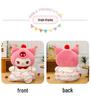 Kuromi Strawberry Cake Cat Doll with Birthday Hat Plush Toy