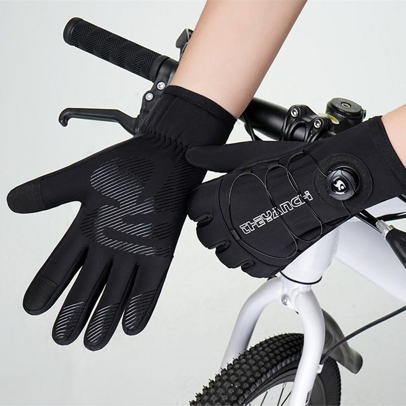 Men's Waterproof Touch Screen Cycling Gloves Winter Windproof Outdoor Motorcycle Ski Bike Warm Gloves for Riding And Scooter