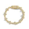 European and American 10mm Full Diamond Zircon Star Cross Bracelet, Elegant Men's Jewelry 2026