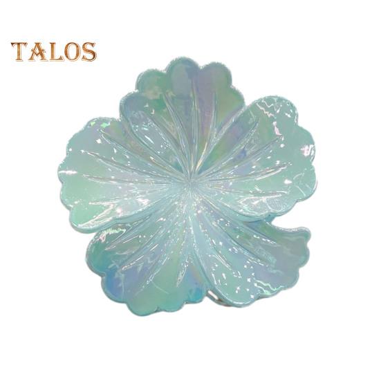 

Женская заколка-краб с цветочным узором, заколка для волос с нескользящей рукояткой, яркие цвета, аксессуар для волос в виде акулы