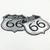 Fogman Emblem Route 66 Sticker Car Motorcycle Aluminum Retro Decal Route 66 Goods Set of 2