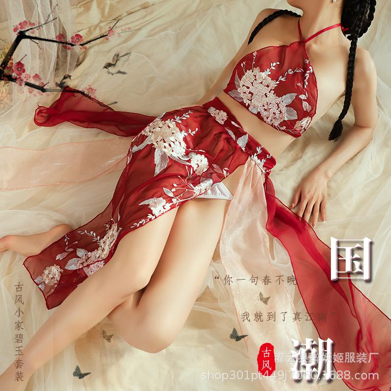 Antiker Stil Hanfu Sexuell Emotional Spaß Unterwäsche Leidenschaft Reine Begierde Antiker Stil Schwerindustrie Stickerei Original Schweißanzug Versuchung