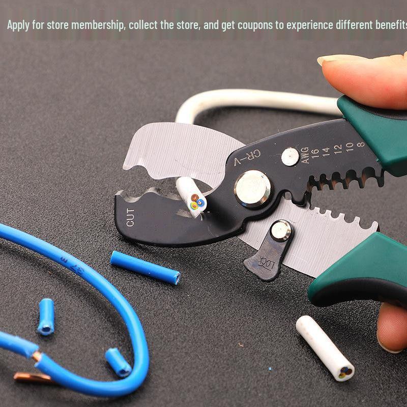 8-Inch Multifunctional Electrician Wire Stripper & Cutter Pliers