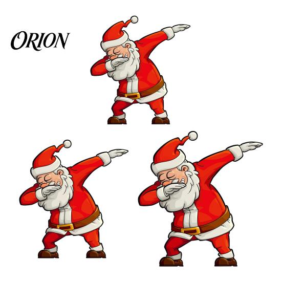 Waterproof Christmas Car Sticker Santa Claus Gesture Sticker, PVC Decal, Self Holiday Party Adhesive Exterior Accessories for Auto Body Windows