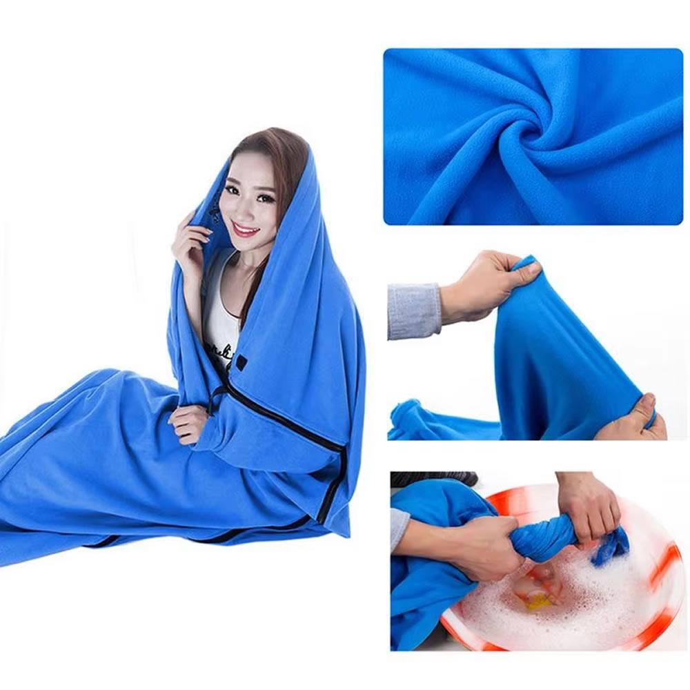 Fleece Sleeping Bag Outdoor Sleeping Inner Liner Equipped Ultra Lightweight Camping Hiking Climbing Essential Warm Dirt Proof
