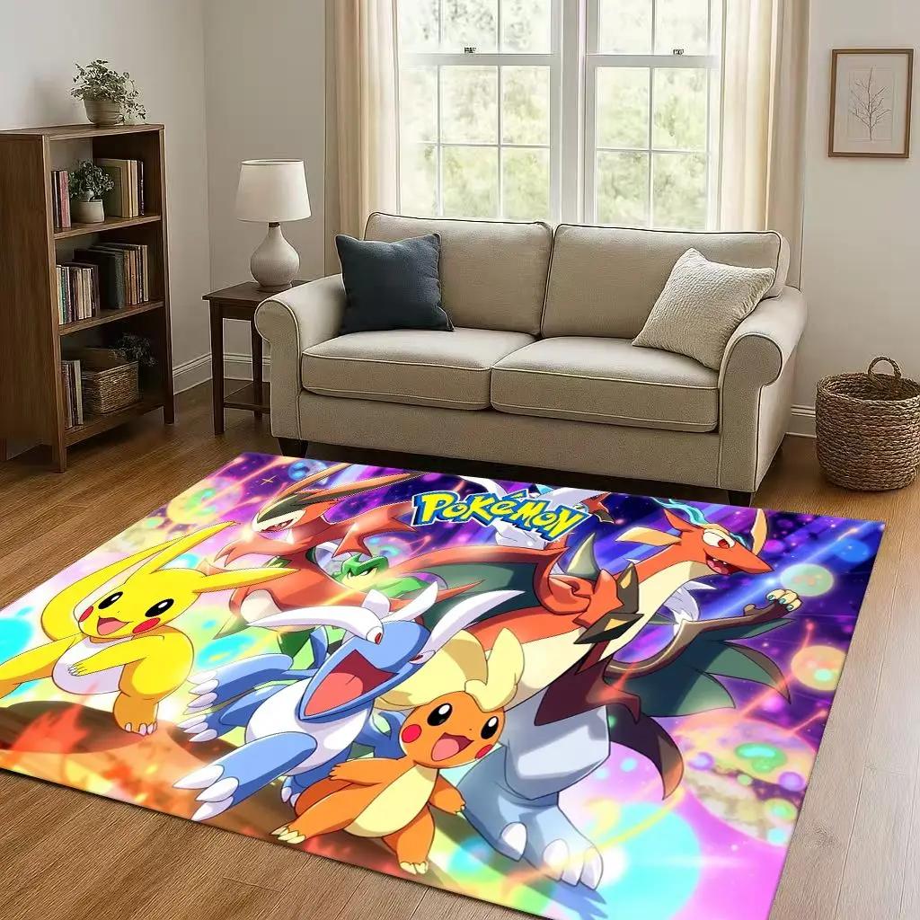Pokemon Pikachu Cartoon Christmas Gift Living Room Non-Slip Area Rug Carpet for Bedroom Playroom Sofa,Home Decor Doormat 40x60cm( 15x23in )