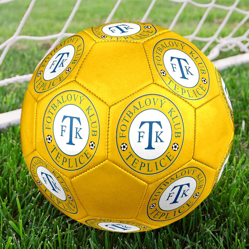 Football Club Teplice Size 5 Soccer Ball, Machine-Stitched PVC, Durable & High Bounce, All Ages Fit, Fan Merchandise, Matches & Outdoor Use.