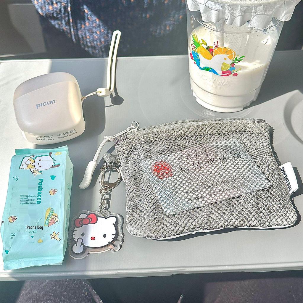 Double-Layer Mesh Travel Bag: Mini Storage for Coins, Lipstick & Cosmetics