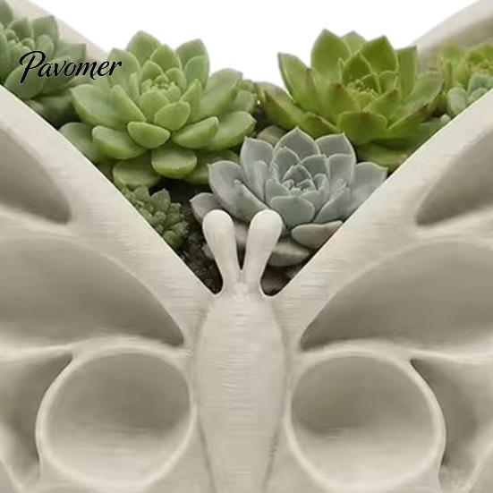 Cute Trinket Dish for Office 3D Printed Butterfly Storage Box, Decorative Succulent Planter, Desktop Modern Minimalist Home Accents Organizer