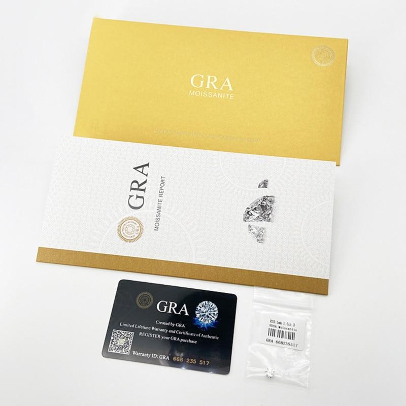 Cellacity Runder 100-Schliff Moissanit 1,0-8,0 Karat D-Farbe Massenware Hochwertige Perlen bestanden durch Diamanttester mit GRA