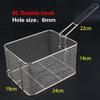 Stainless steel frying basket net French fries basket frame square oil  control  basket dense frying screen