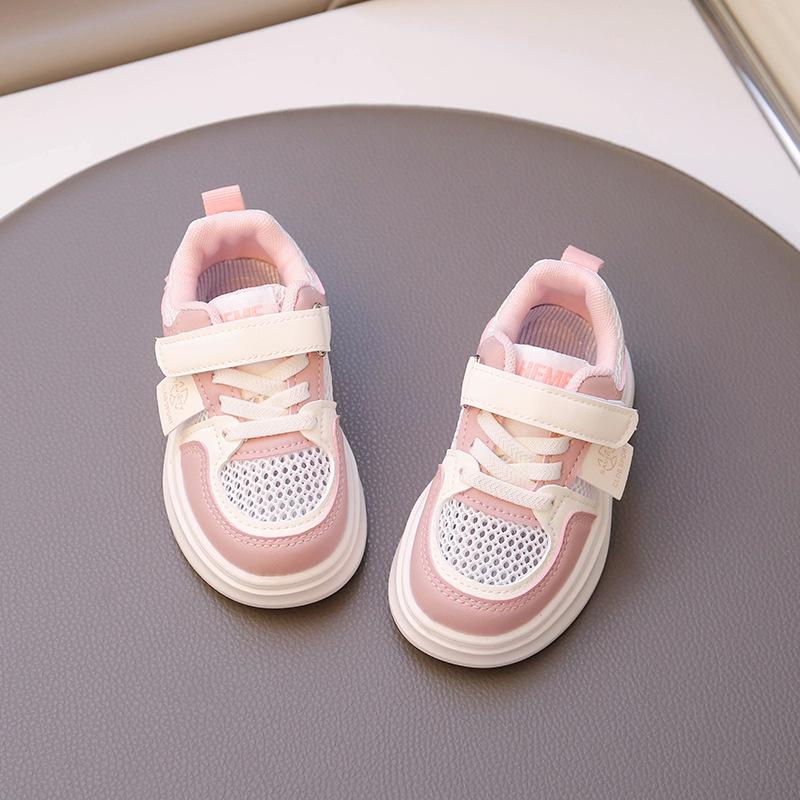 Children's Sports Shoes 2025 Spring and Summer New Boys Breathable Single Net Shoes Girls Board Shoes Children's Baby White Shoes