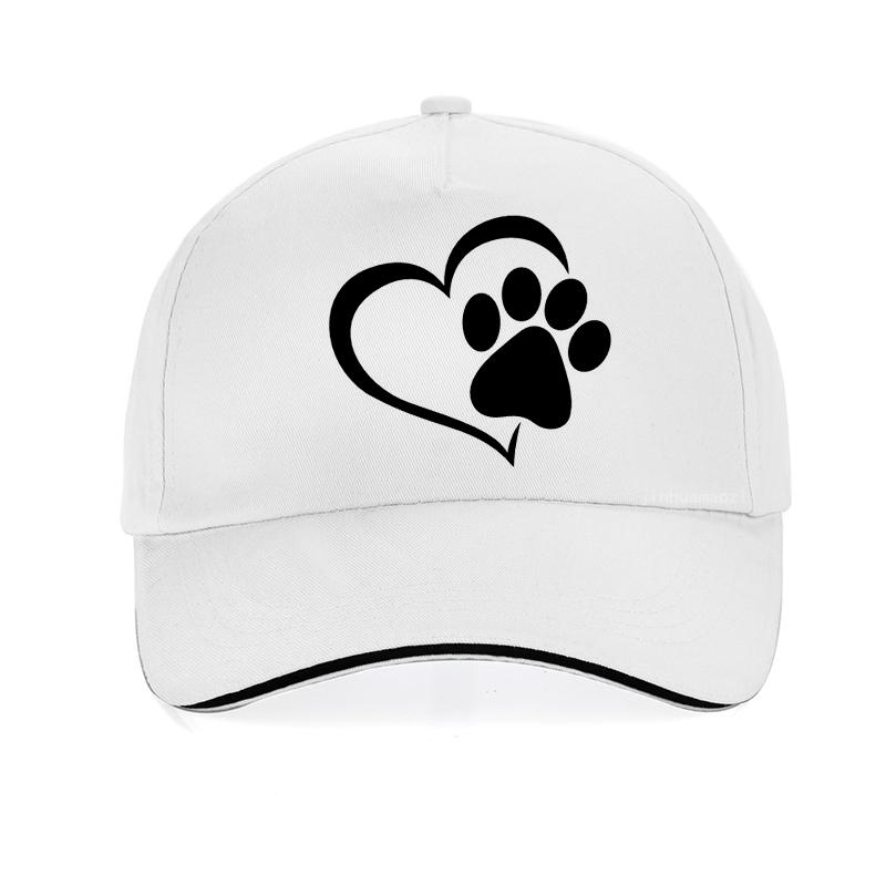 Love Dog Paw Heart Print Baseball cap Unisex Women Summer pop Harajuku Hip Hop hat Unisex outdoor adjustable bone Snapback hat