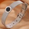 Titanium steel  Roman jingle stainless steel  Girls' high sense of fashion and simplicity Diamond setting does not fade hand~