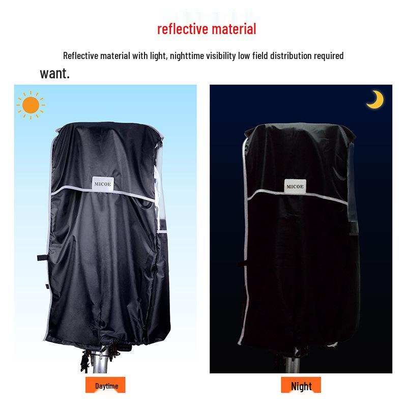 Průhledný PVC Vodotěsný Dětský Kryt proti Dešti na Zadní Sedadlo na Kolo