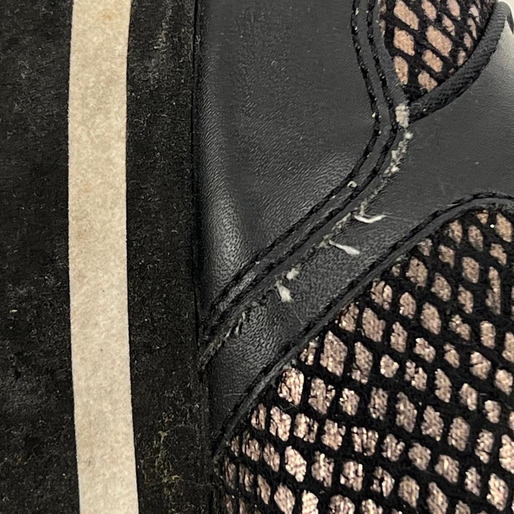 ARMANI JEANS sneakers black Women JP23 EU36 US5 Mesh pattern, thick sole used
