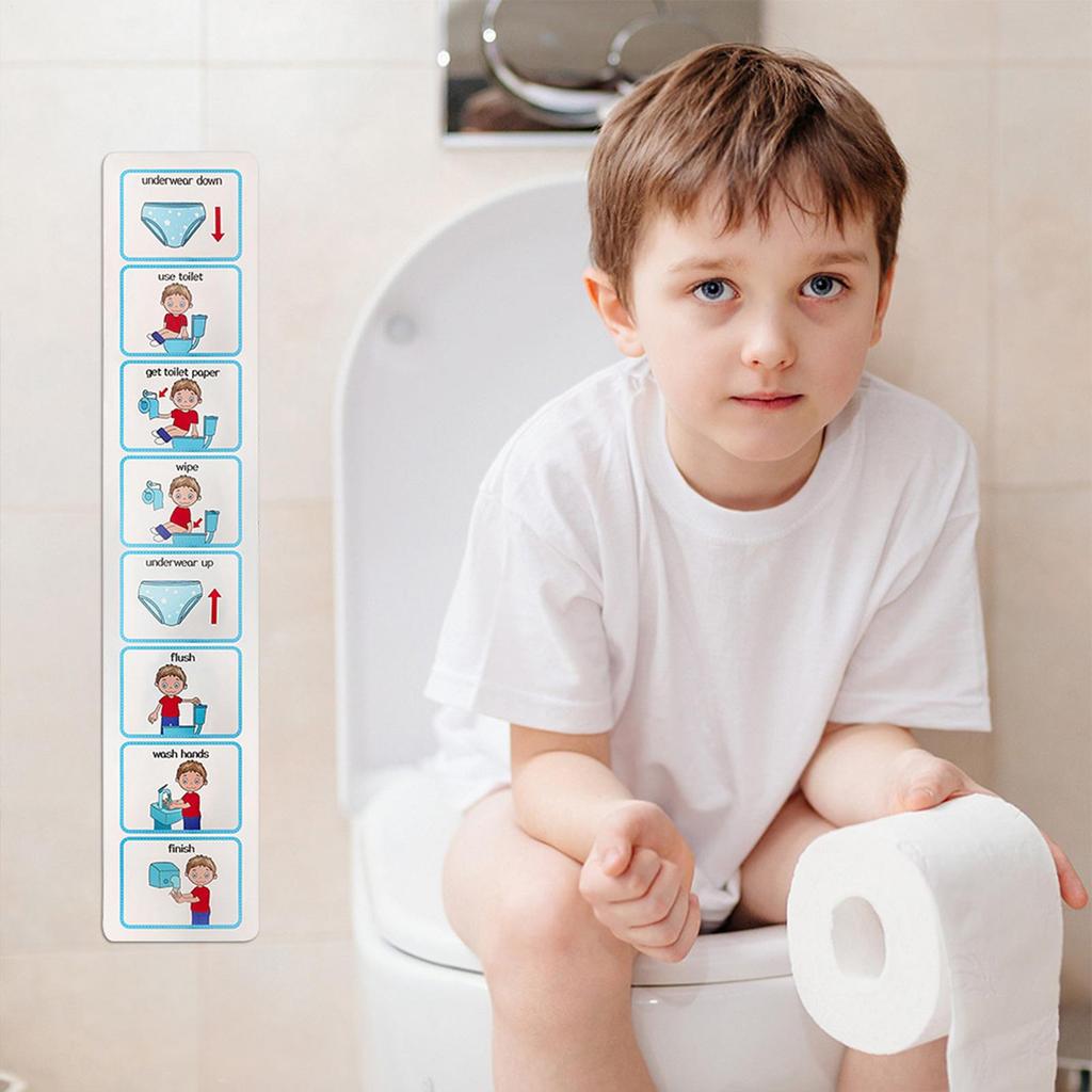 Potjestraining Visueel Schema Toilet Schema Stickerkaarten Voor Visuele Hulp Speciale Behoeften Spraakachterstand Niet-verbale Kinderen