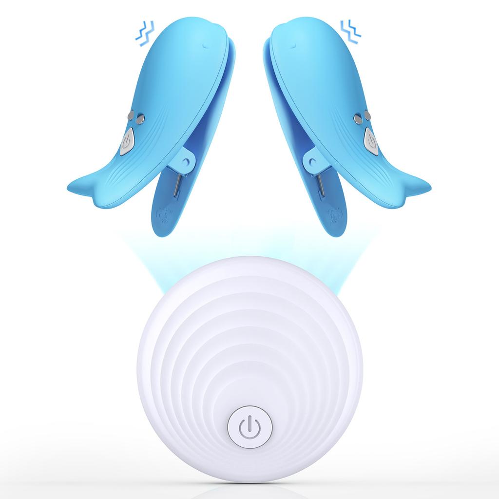 Kvinners vibrerende brystklemmer - Oppladbare elektriske brystklemmer for brystvortestimulering, Voksne leker for forspill og BDSM-fornøyelse