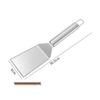 Stainless Steel Teppanyaki Spatula for Cooking, Hand-Grabbed Pancake and Steak Griddle Tool