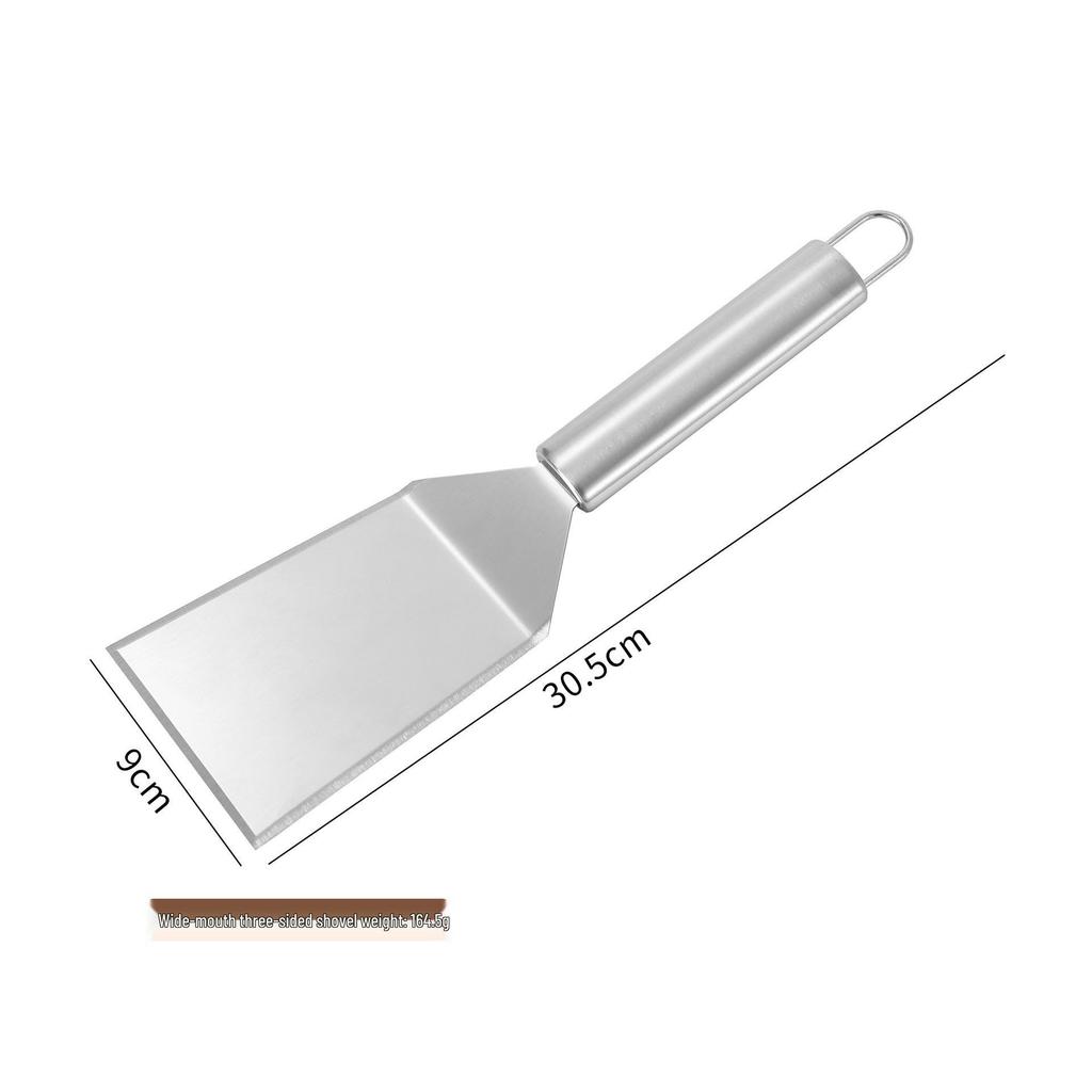 Stainless Steel Teppanyaki Spatula for Cooking, Hand-Grabbed Pancake and Steak Griddle Tool