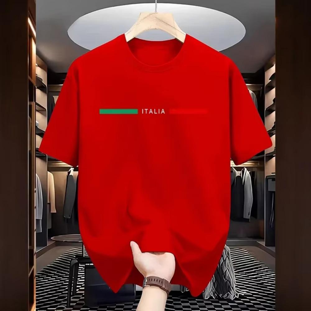 Italian fashion T-shirt men's O-neck short sleeved summer urban casual T-shirt home and outdoor comfortable soft top