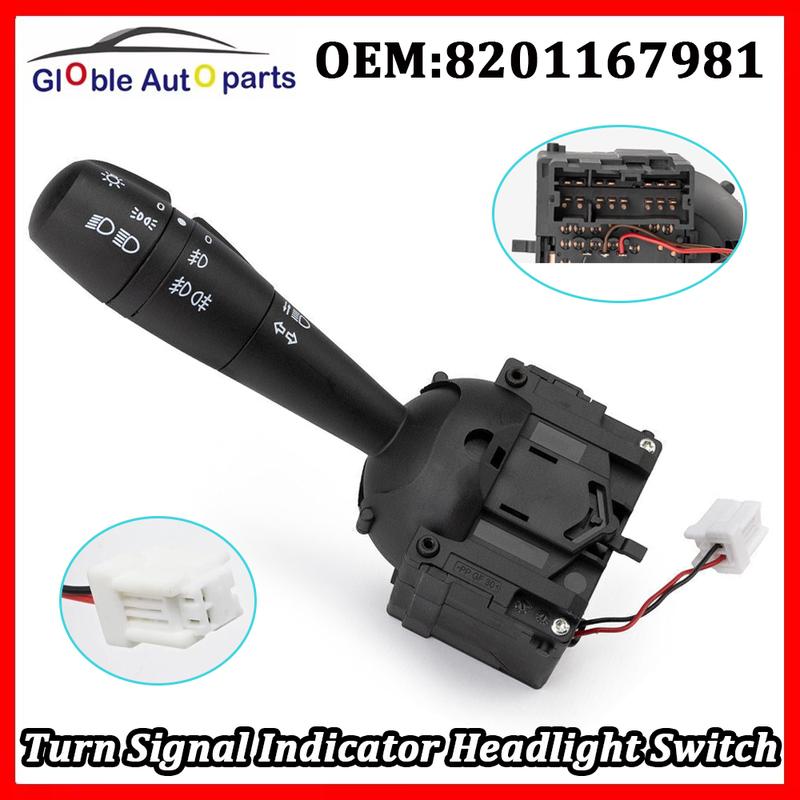 For Dacia Dokker Express Duster Furgonato Lodgy Logan II Renault Clio IV Logan Turn Signal Indicator Headlight Switch 8201167981