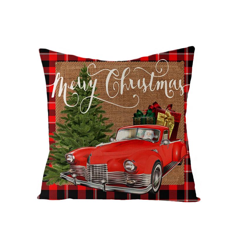 

Home Furnishings Christmas Pillow Cover Nordic Plaid Polyester Cushion Cover Sofa Cushion Cover 45 * 45Cm (excluding pillow core)