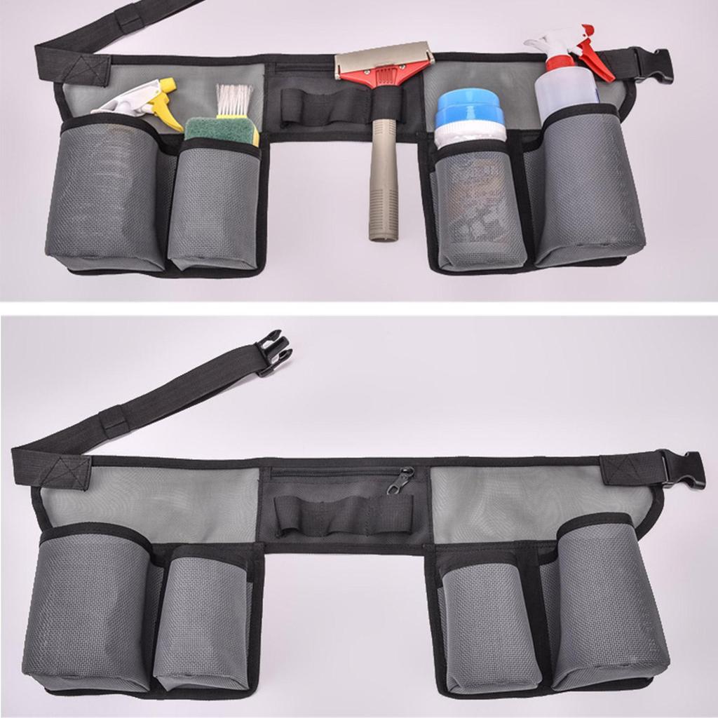 Multi-Pocket Utility Belt with Pouch Heavy Duty Tool Apron for Hands-Free Work,  Gardening, Cleaning, Repair & Housekeeping