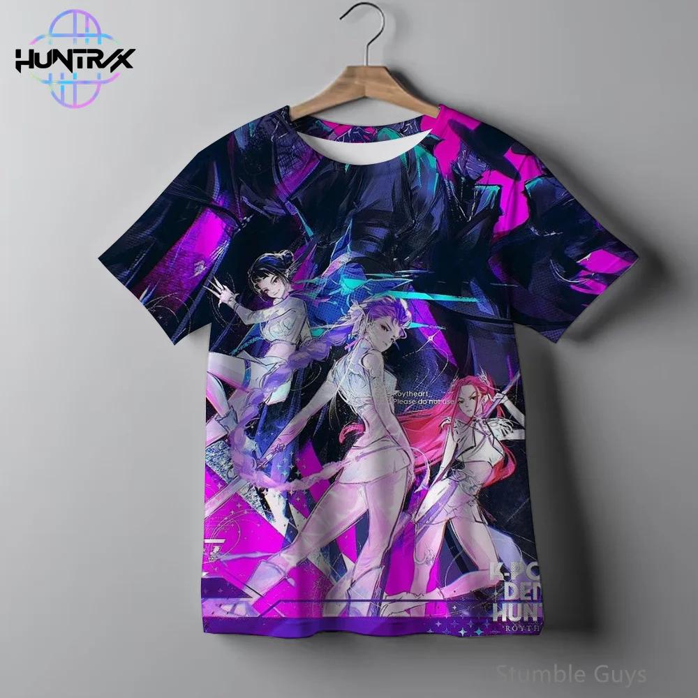 3D Short sleeved T-shirt Devil Hunter Summer Casual Fashion Girl Anime Costume XS