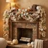 Multicolor Artificial Maple Leaf Garland Mini Pumpkin Hanging Garland  Harvest Festival Ornament