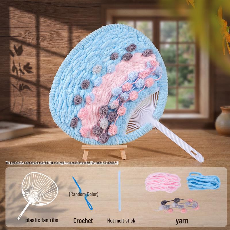 

June 1st Children s Day DIY Cartoon Wool Knitting Fan Toy Kit Choose as needed