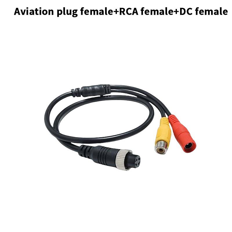 

1 Piece For Car Rear Camera Monitor DIY Accessories-RCA AV & DC Power Converter Cable 4Pin Aviation Male To Female Adapter