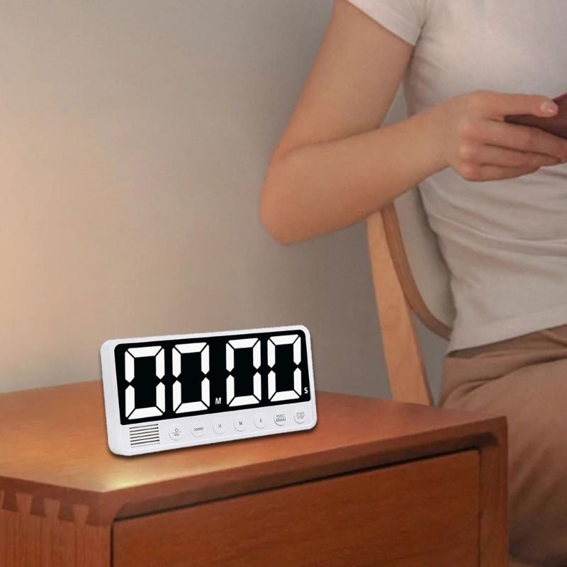 Count Up/Down Timer Tabletop Magnetic Timer for Office Kitchen Rechargeable Digital Timer Stopwatch LED Display Timer