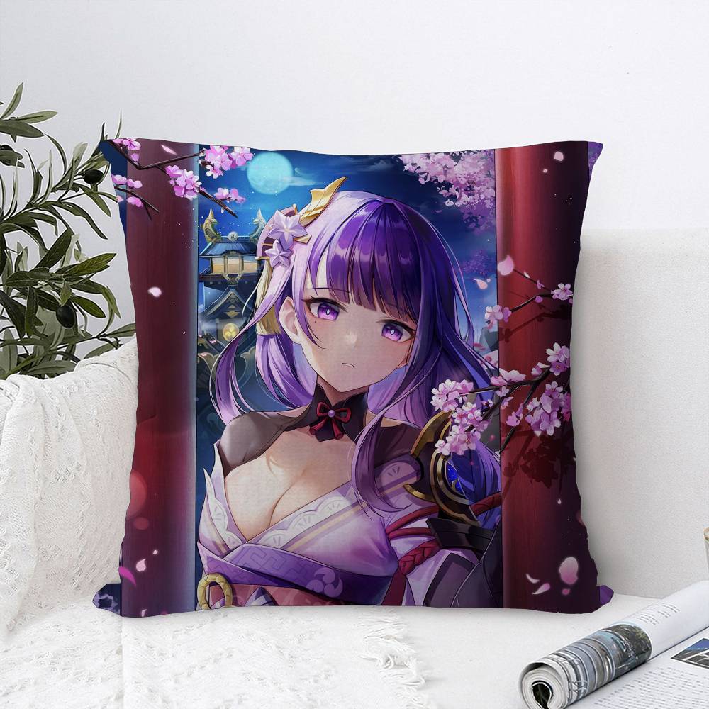 Genshin Impact Beelzebul Pillow Anime Pillow Sofa Bed Head Pillow Cover Cushion Cover 45x45 Cm Fashion