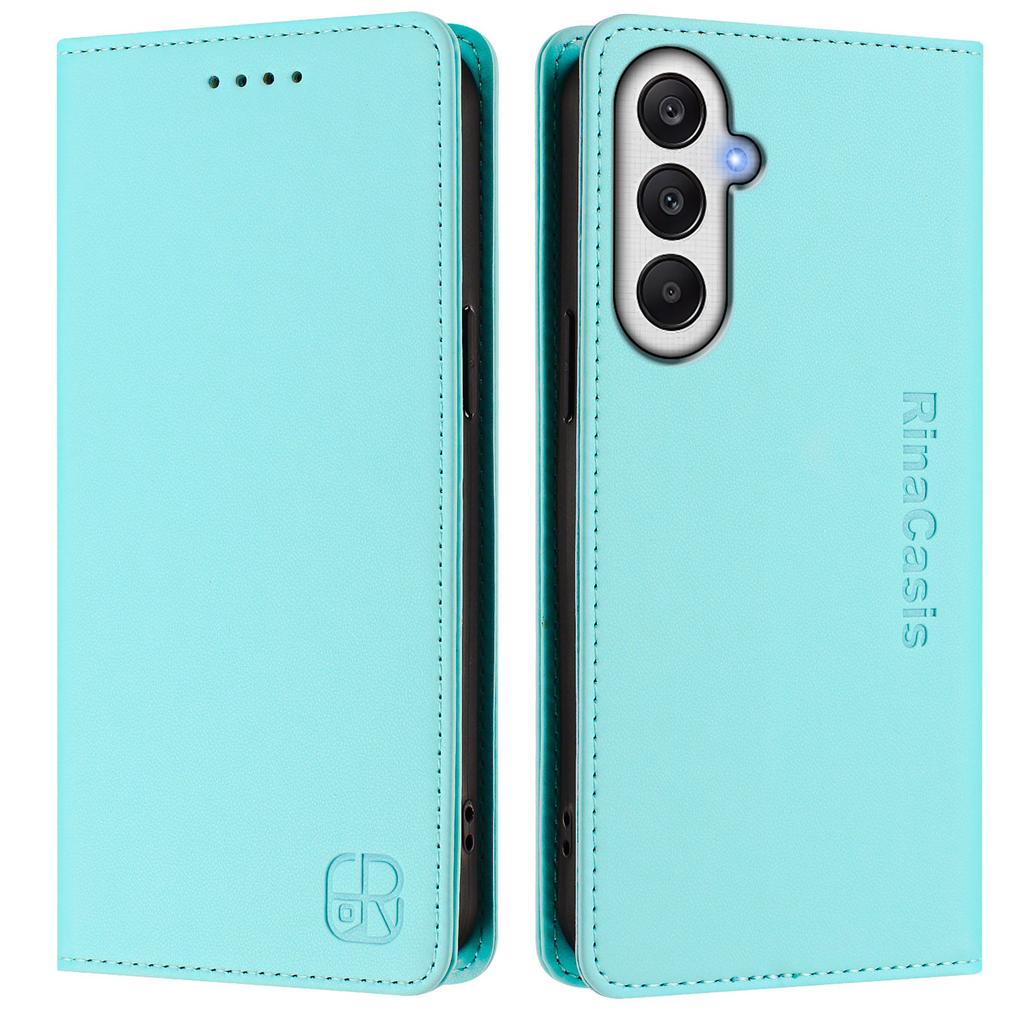 For Samsung Galaxy A25 5G (Global) (161.0 X 76.5 X 8.3mm) Leather Case RINACASIS RC01 Phone Cover with RFID Blocking Wallet Stand