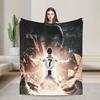 CR7 Football Soccer Flannel Blankets Awesome Throw Blanket for Sofa Bedding Lounge 125*100cm Bedspread,