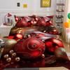 Christmas Lantern 3D Printed Polyester Pillowcase Quilt Cover Two Or Three Piece Set