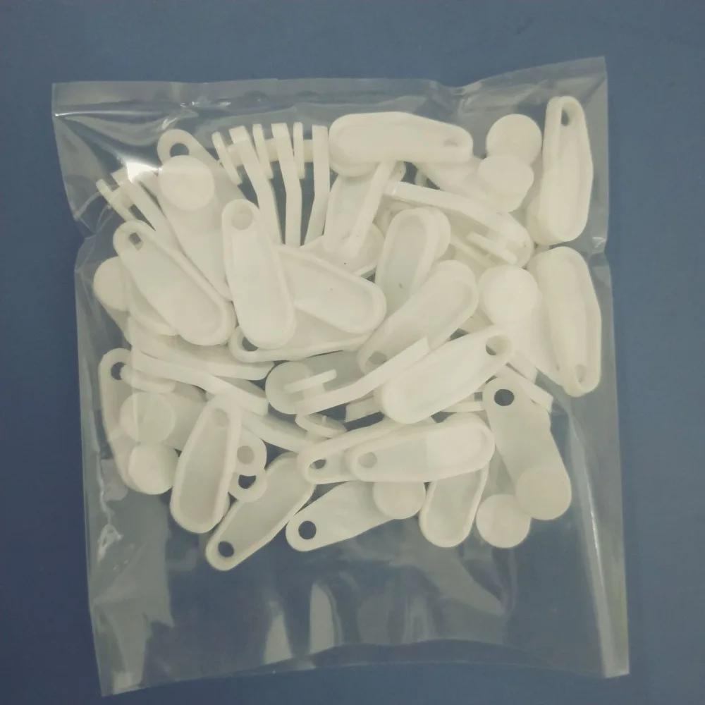 50 Pcs New White Curtain Track Clips Durable Multifunction Curtain Track Hooks Plastic Drapery Hooks Shower