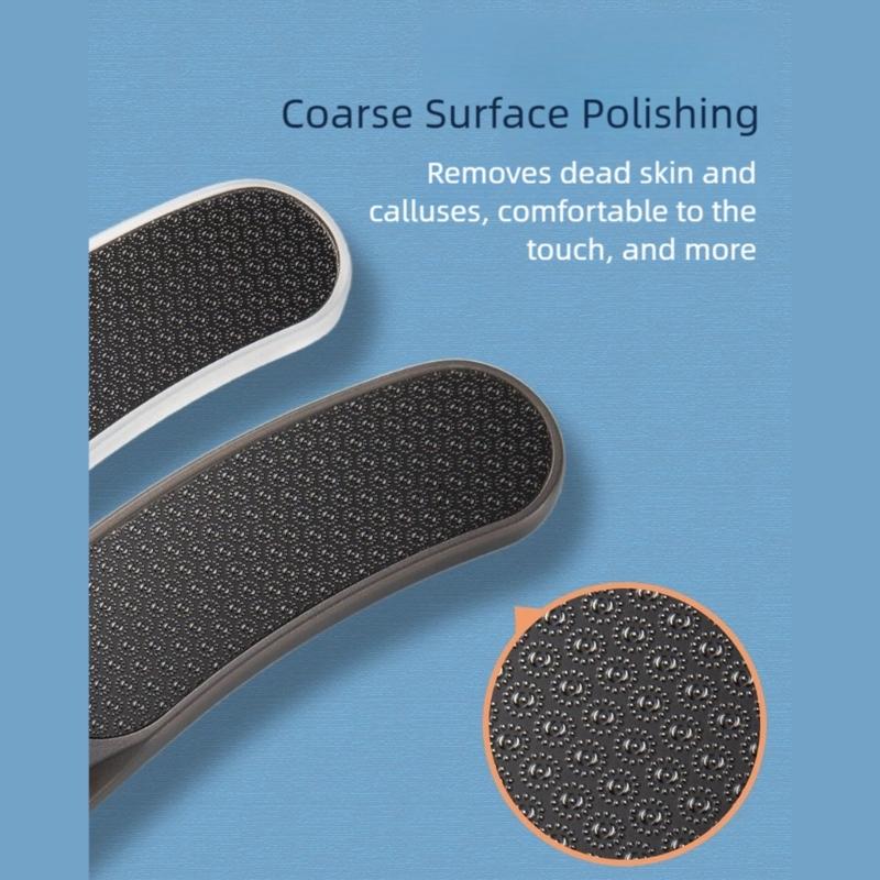 Round Moon Foot File For Effective Exfoliation Nonallergenic Glass Face Professional Pedicure Tool Long Permanent ABS Building