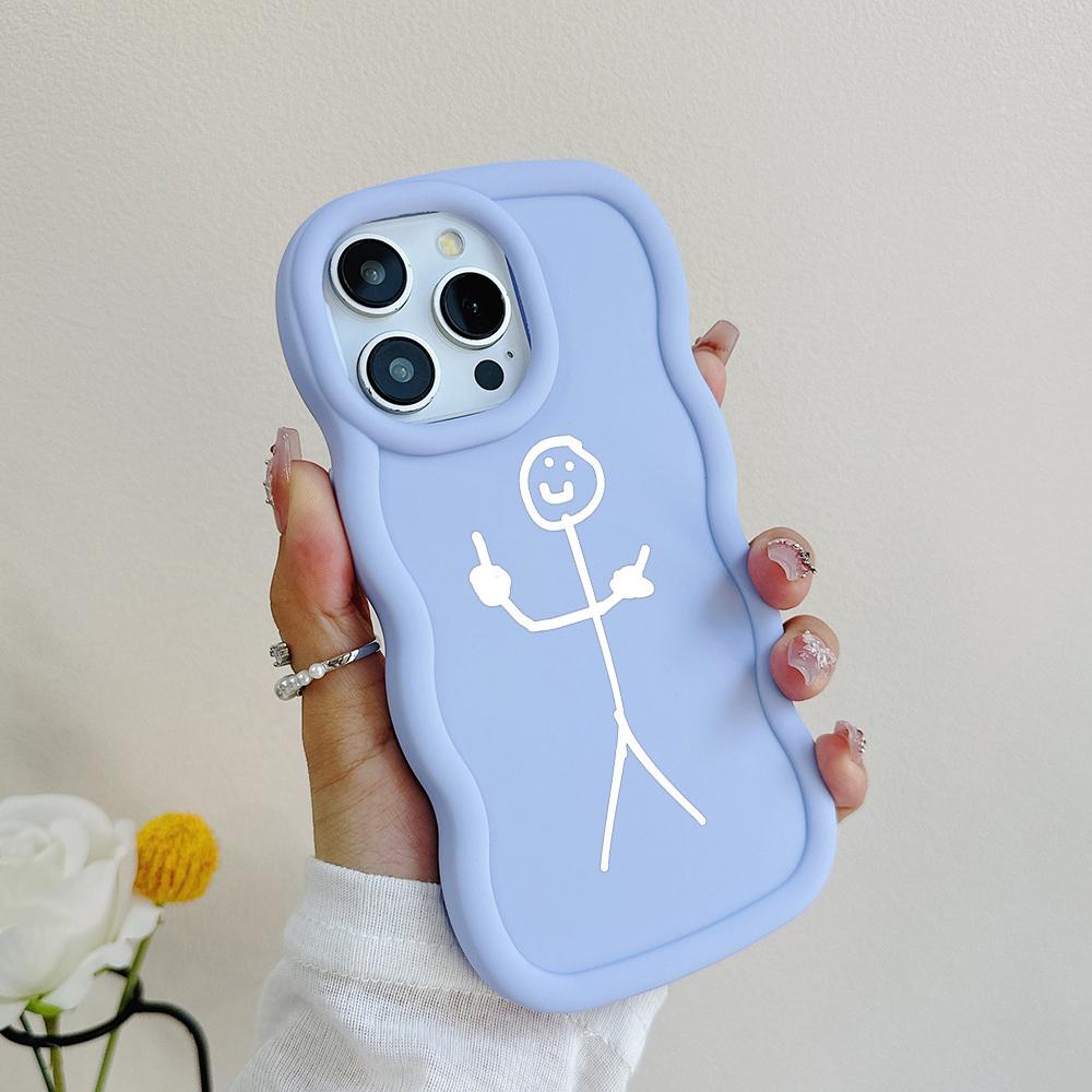 

Чехлы для телефонов N79 Cartoon Matchman art Macaron Wavy Edge для iPhone 16 Pro Max Samsung S24 Plus S23 Ultra A35 A55 Xiaomi Redmi Note 13, противоударный чехол Realme C67 4G