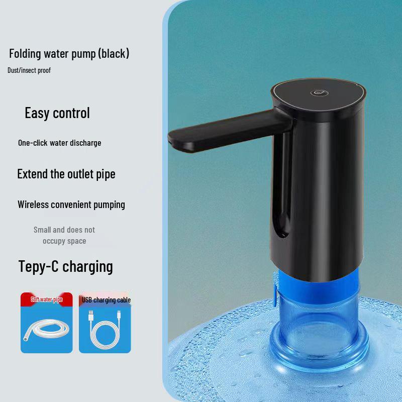 Electric Folding Water Dispenser: Automatic Rechargeable Hand Pump for Bottled Water