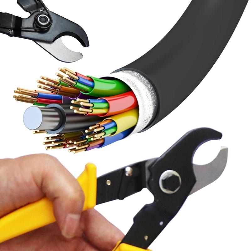 Kabelschneider Praktischer Abisolierer Kabelschneideschere für mit Ergonomischem Griff Unter 70mm² Abisolierzange Schneiden