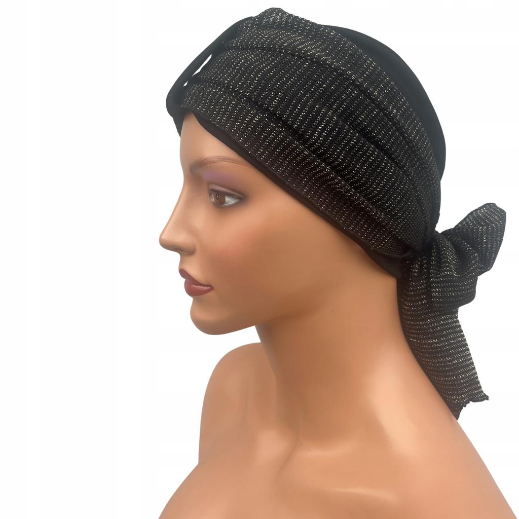 Turban Damski Z Szarfą Carmen 496 Wygodny Stylowy Z Wiskozy Sweterkowej